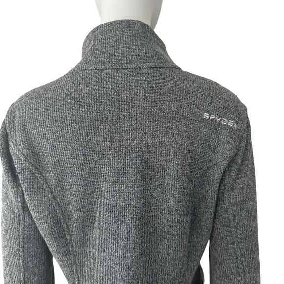 SPYDER Endur Full Zip Mid Weight Fleece Lined Sweater Jacket Winter Grey Size M - Picture 13 of 16